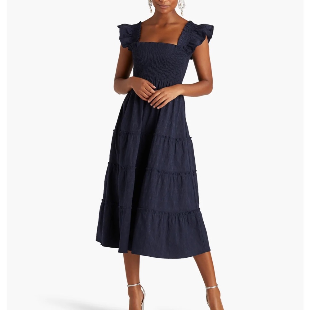 Hill House Home Ellie Dress in Navy Brocade